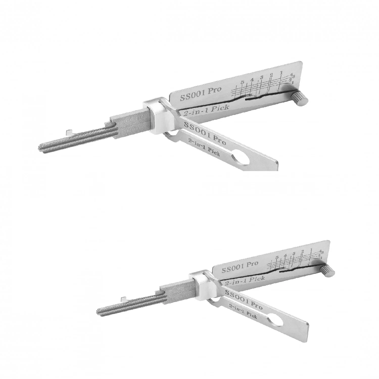 SS001Pro 2-in-1 Stainless Steel Key Decoder Portable SS001 Key Decoder Hook Tool Maintenance Repair Kit O-ring Pickup Repair Kit