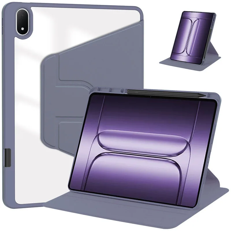 Acrylic Back Case For OPPO Oneplus Pad 2 Pro 13.2 2025 OPD2413 Rotating With Pencil Holder Cover for One Plus Pad2 Pro13.2