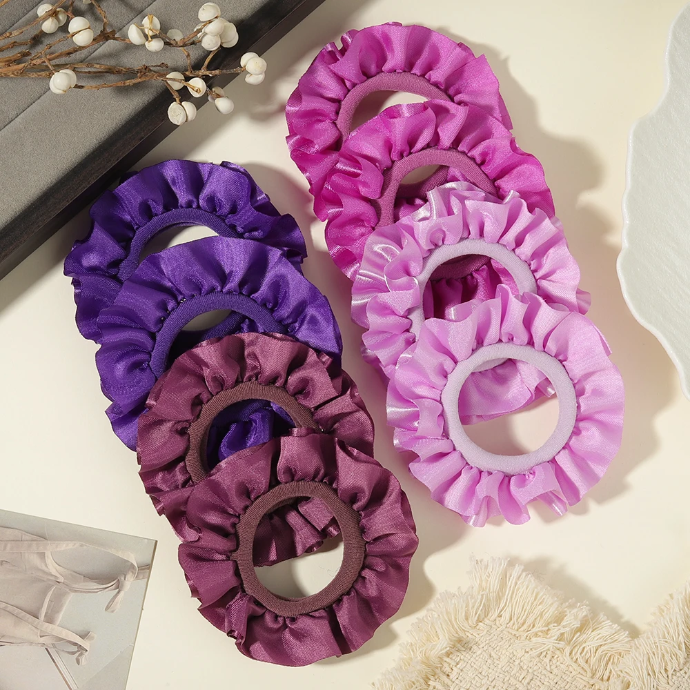 8 Stück/Set gewebtes Stirnband ohne Beschädigung, elastischer Pferdeschwanz-Fixierer, geeignet für Mädchen und Frauen, für den täglichen Gebrauch, Haarringe, Accessoires – Detail 5