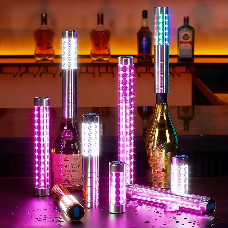 Rechargeable LED Strobe Baton Flash Stick Electronic Sparkler Champagne Bottle Service Sparklers For Bar Club Party Decoration