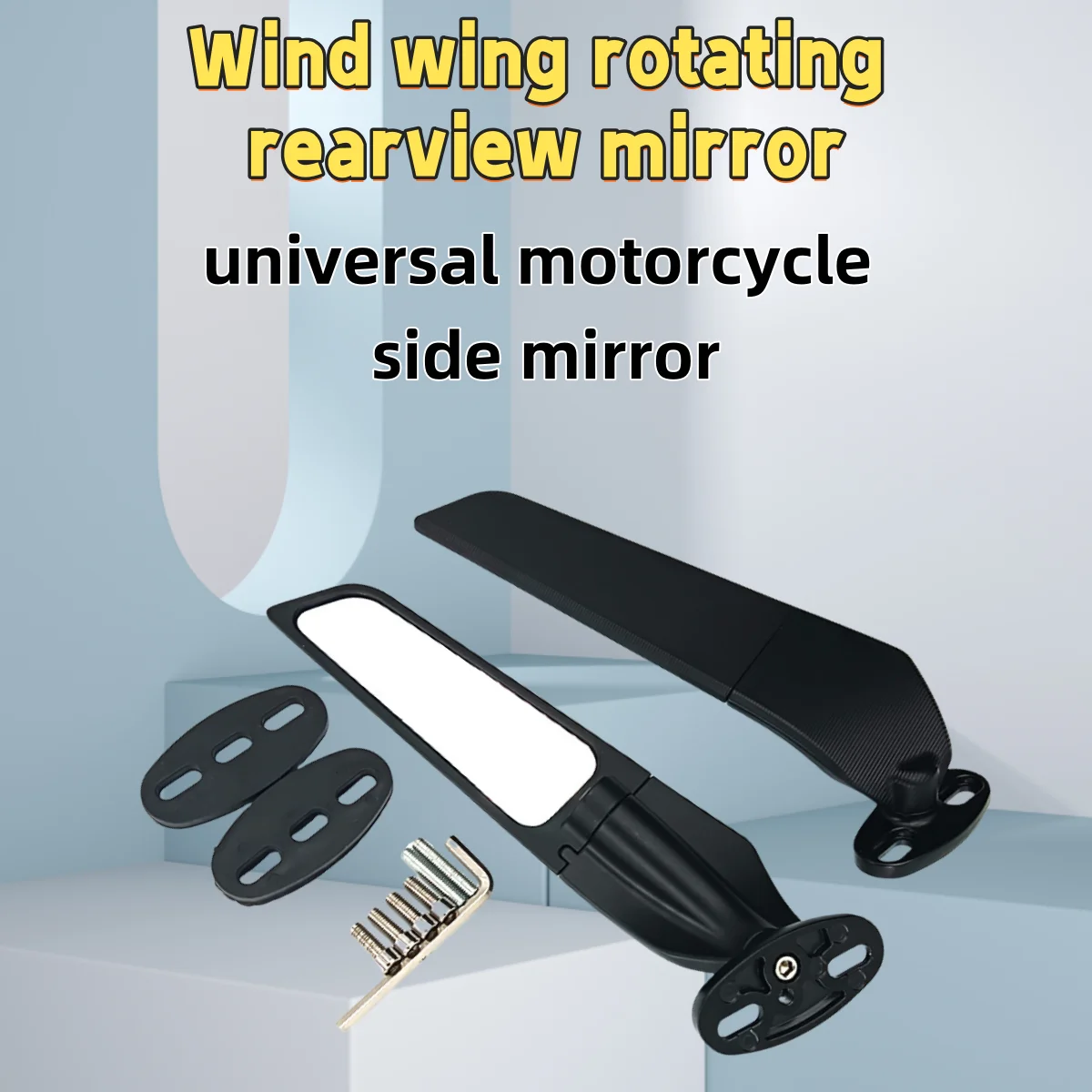 

universal motorcycle side mirror Fixed wing adjustable rearview mirror rearview for KAWASAKI Honda Ducati YAMAHA Suzuki Aprilia