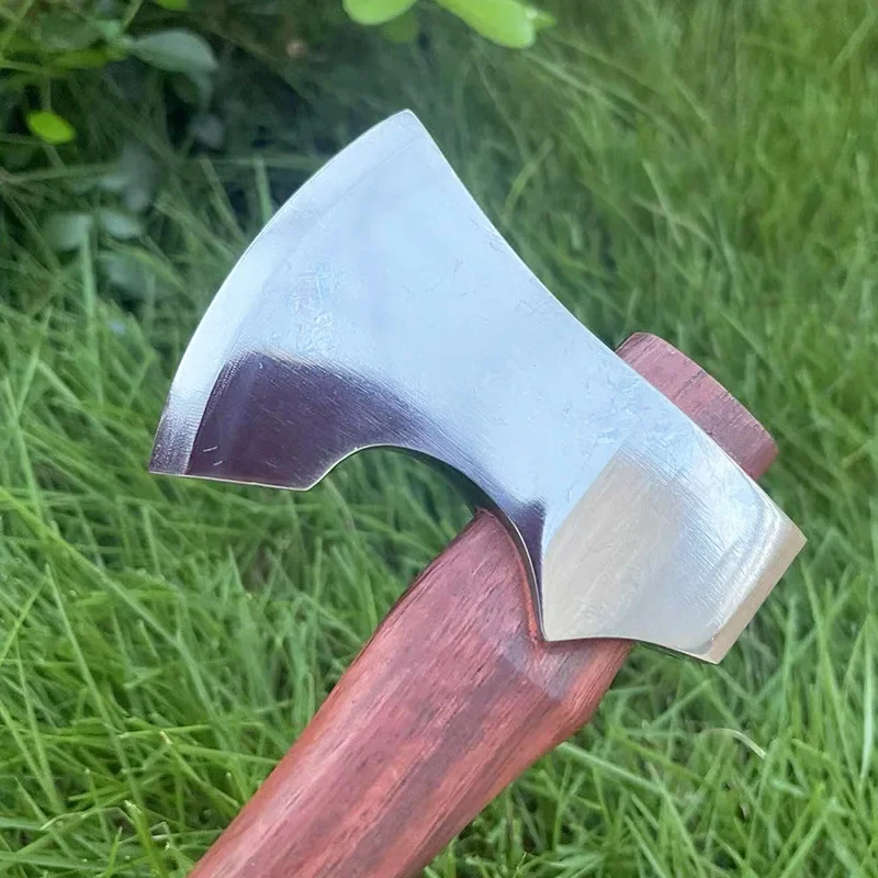 Camping Outdoor Axe , Wood Handle With Leather Sheath 4
