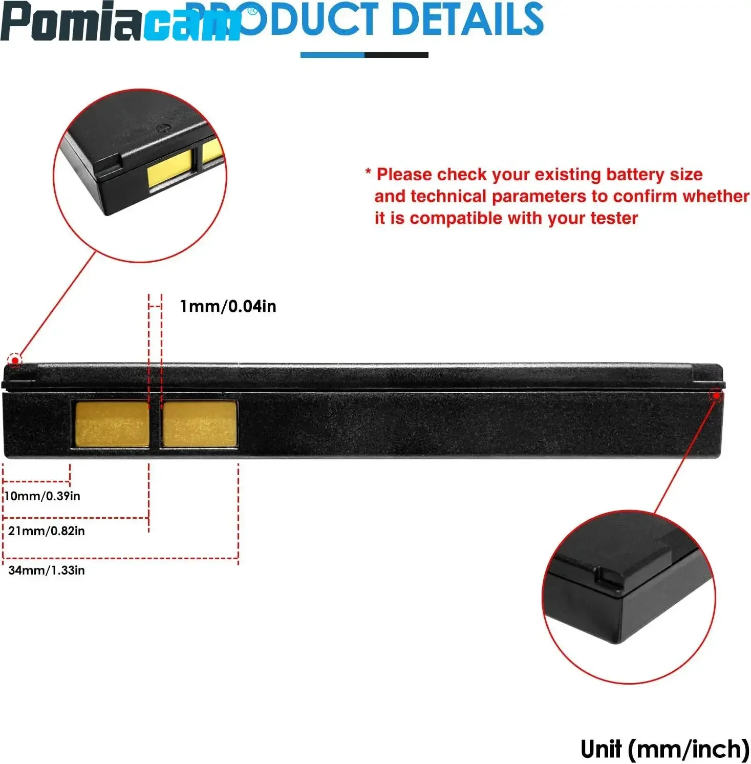 Bateria recarregável de polímero de íon de lítio V6 7000mAh 7,4V 51,8Wh para testador CCTV compatível com X9 IPC-8600plus serise