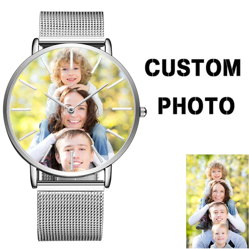 

Custom Watch Send Your Photo Quartz Wristwatch For Men And Women Beautiful Stylish Personalised Anniversary Gifts