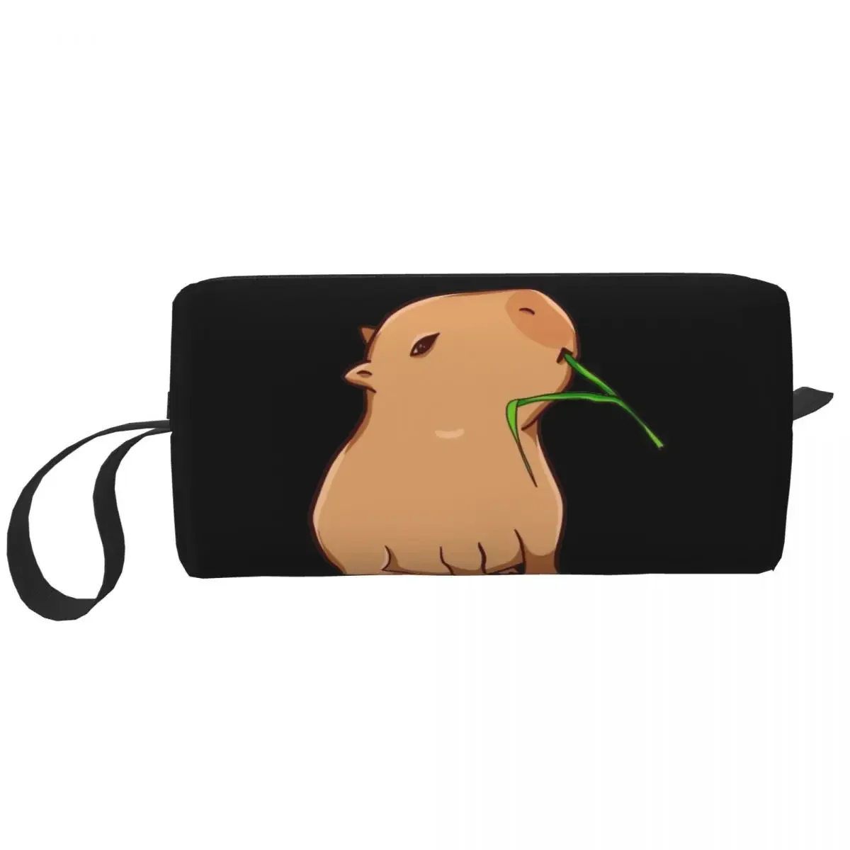 

Capybara Eat Greens Makeup Bag Pouch Waterproof Cartoon Animals Cosmetic Bag Small Makeup Pouch Storage Bag Large Capacity