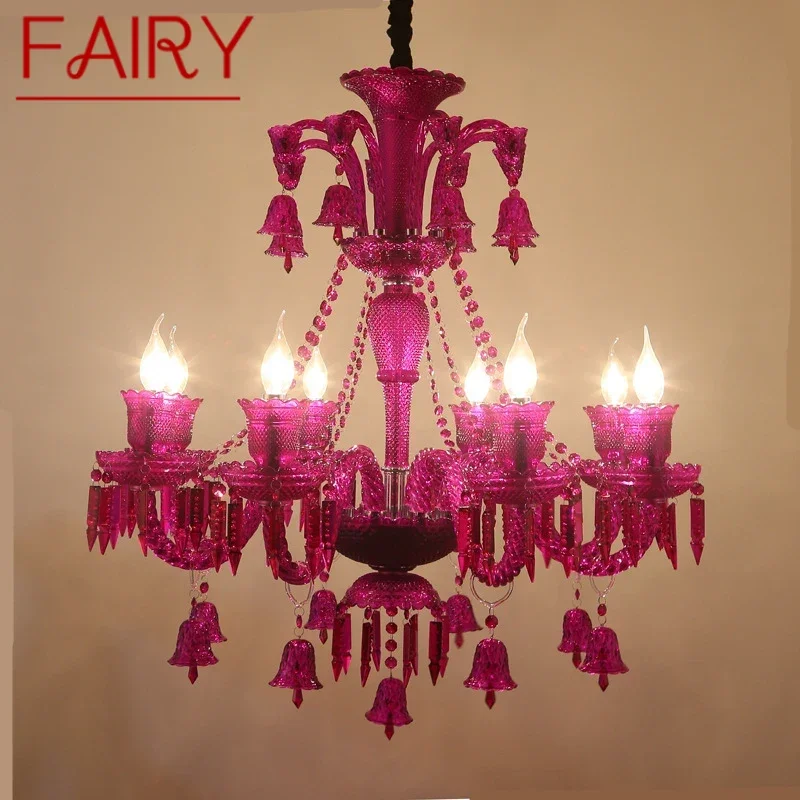 

FAIRY Luxurious Style Crystal Pendant Lamp European Candle Lamp Art Living Room Restaurant Bedroom Villa Chandelier