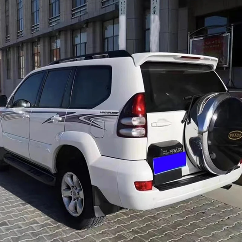 For Toyota Land Cruiser Prado F6120 4000 rear roof spoiler fender carbon black sports modification parts 2003 04 05 06 07 08 09