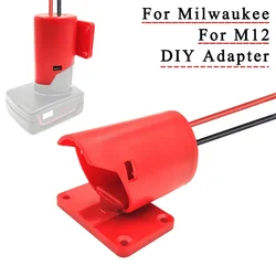 Adaptador de bricolaje para Milwaukee, convertidor de batería de iones de litio de 12V, fuente de alimentación externa, Conector de bricolaje, soporte de montaje