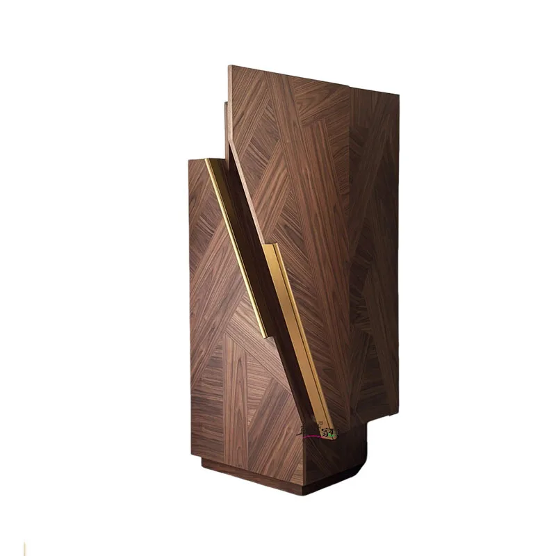 

Italian wine cabinet, light luxury high-end household locker, irregular