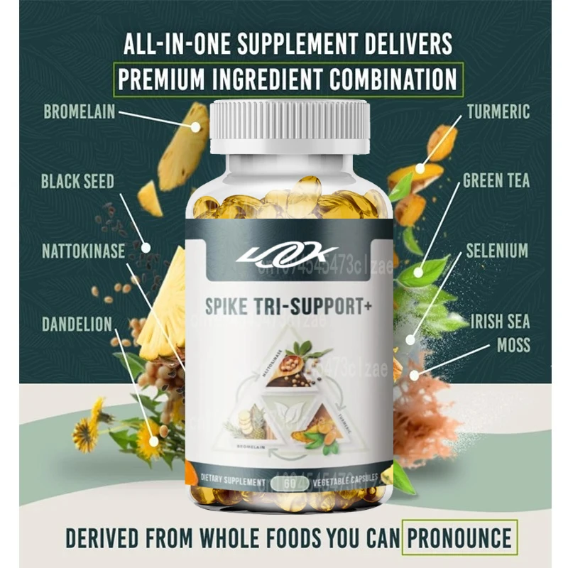 Containing Nattokinase, Bromelain, and Turmeric - Including Dandelion Extract, Black Seed Extract, and Green Tea Leaves