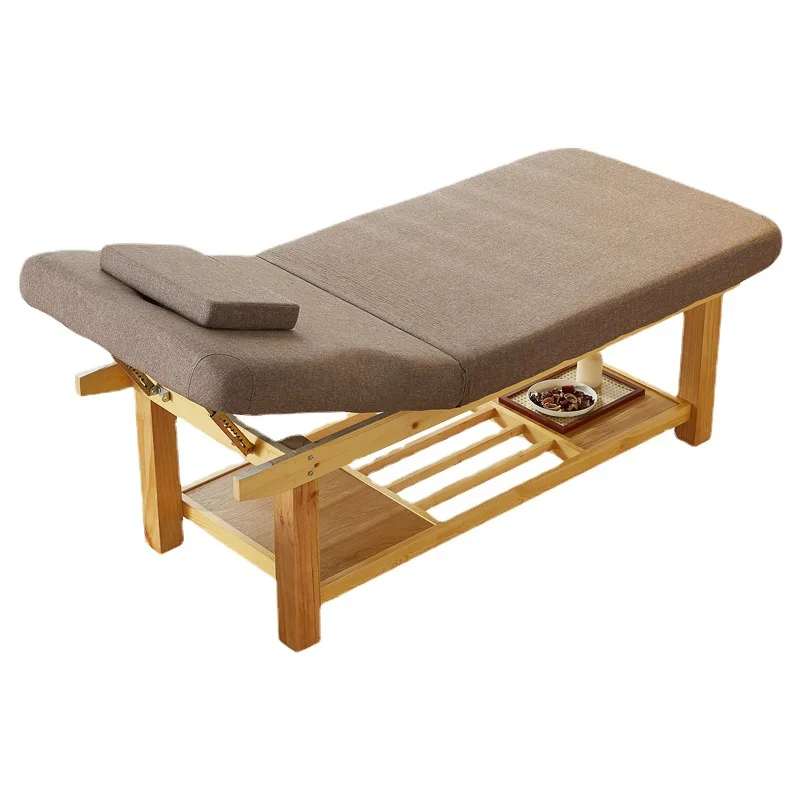 Beauty salon solid wood massage bed, physiotherapy traditional Chinese medicine massage, tattoo embroidery ear picking electric
