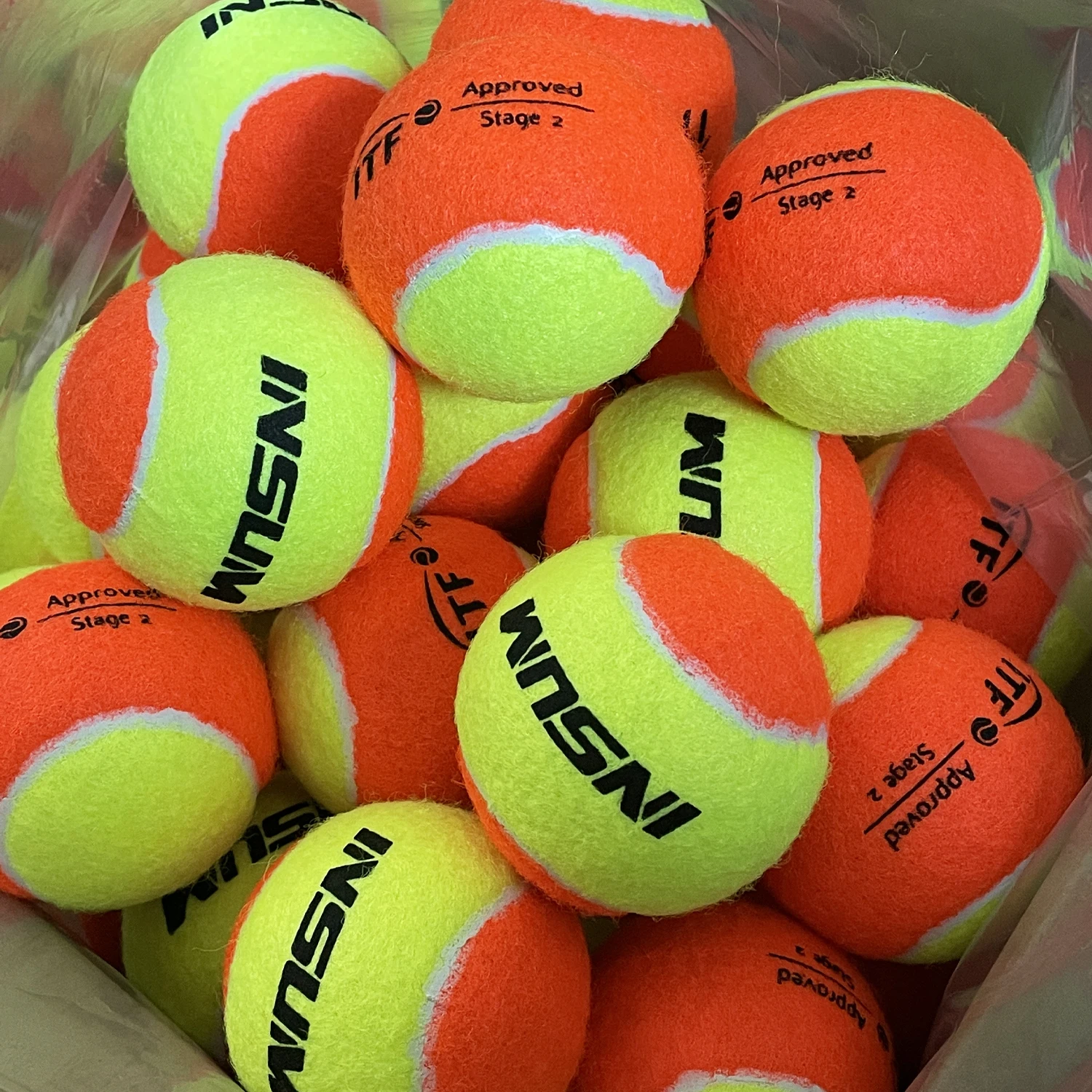 INSUM-Beach Tennis Balls for Kids, Professional Training Accessories, 50% Standard Pressure, 3 Pcs, 6 Pcs, 9 Pcs