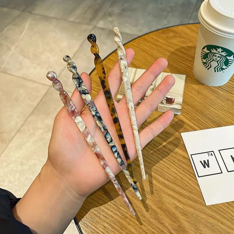 

Women's Colorful Acetate Hairpin Elegant Temperament Ball Hair Clip Fashion Girl Hairpin Hair Accessories