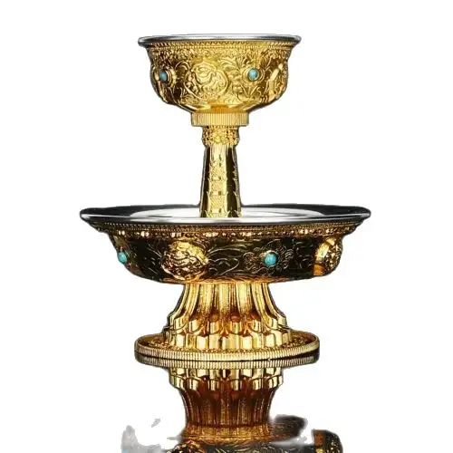 Tibetan Tibet Buddhist Mikky Offering Bowl Water Cup Divine Focus Ritual Vessel Collection Ornaments