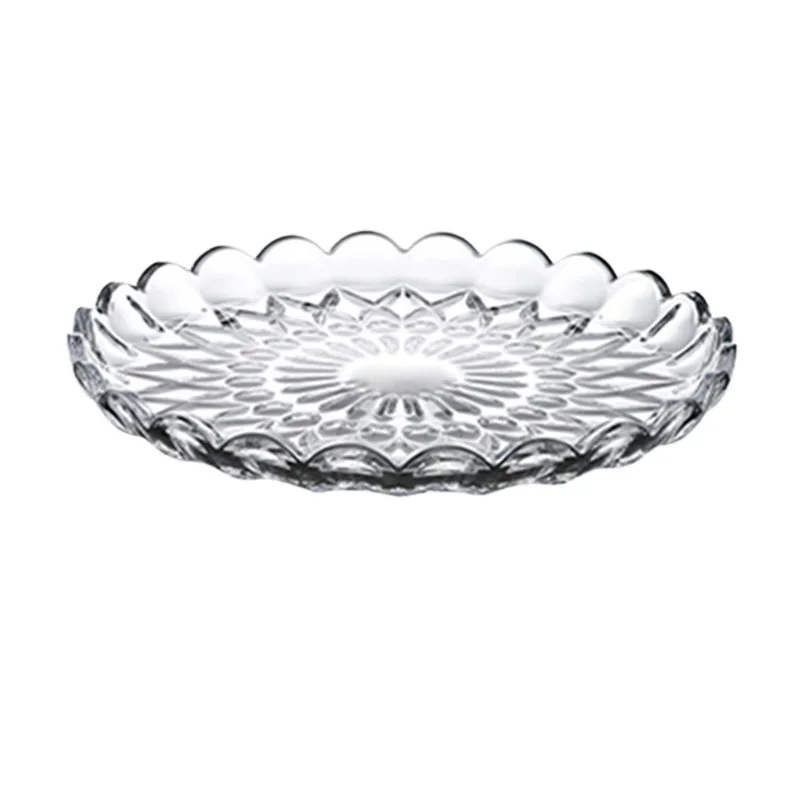 

Crystal glass fruit plate light luxury high-end creative household snacks placed high-end fruit plate