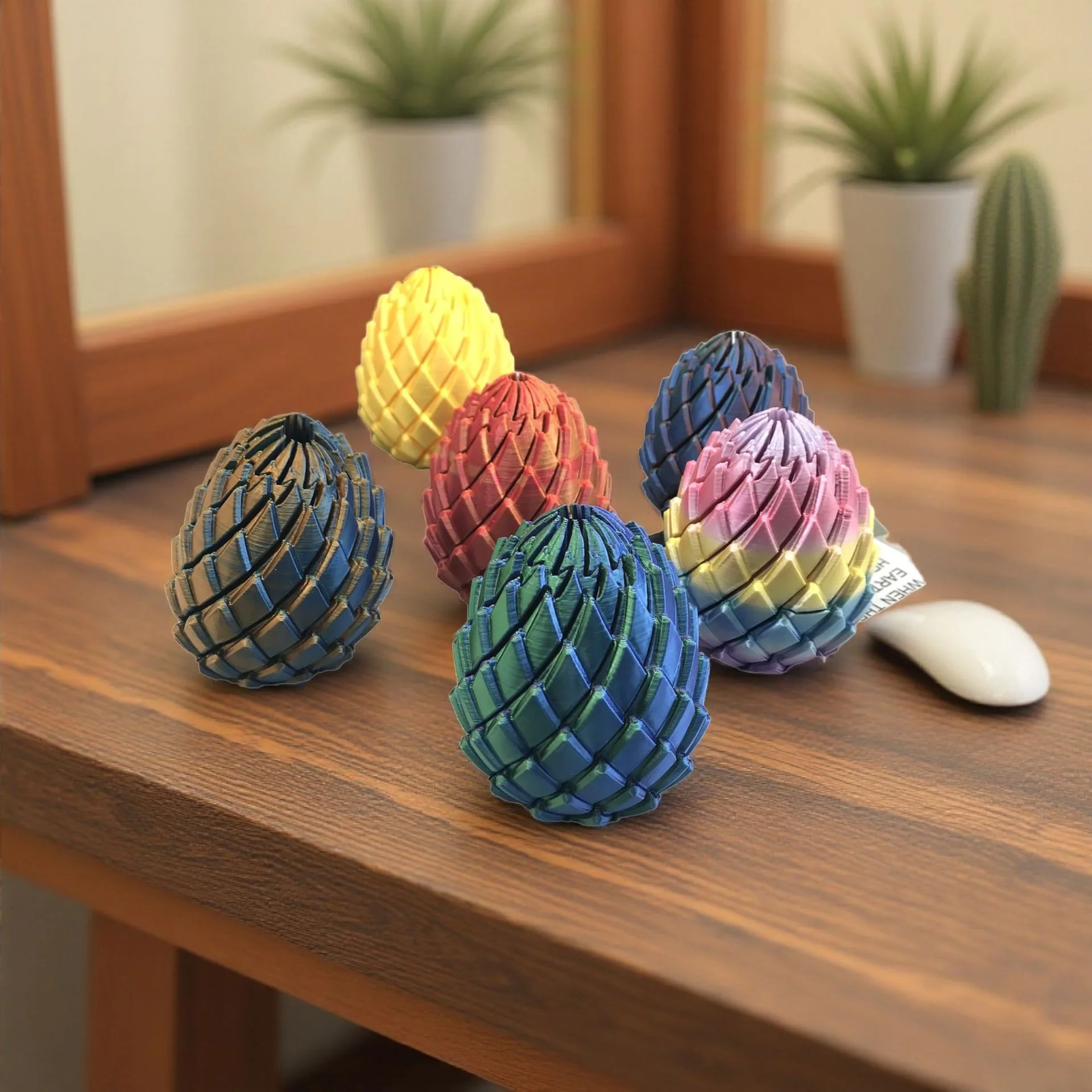 3D Printing Dragon Egg Stress Relief Model, Deformable Twist Egg, Creative Stress-Relief Gadget Desk Ornament