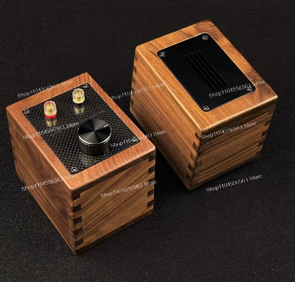 Black walnut solid wood external fever aluminum belt external ultra-high sound speaker