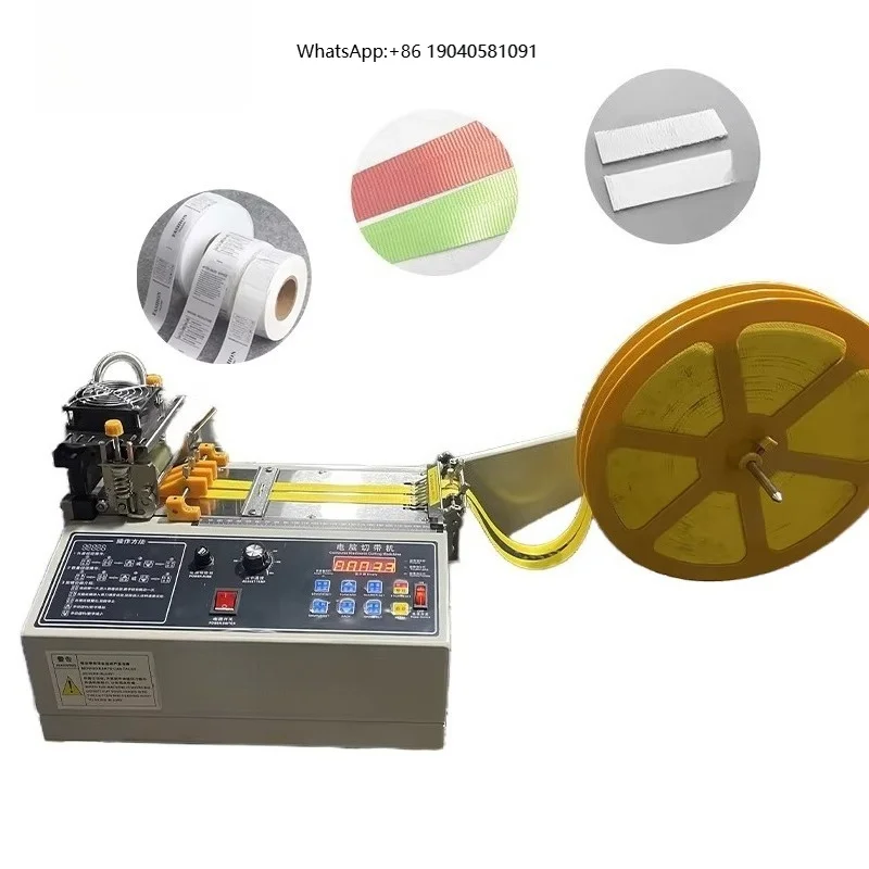 High Precision Automatgic LCD High Speed High polyester Satin Cutting Machine For Clothing Label