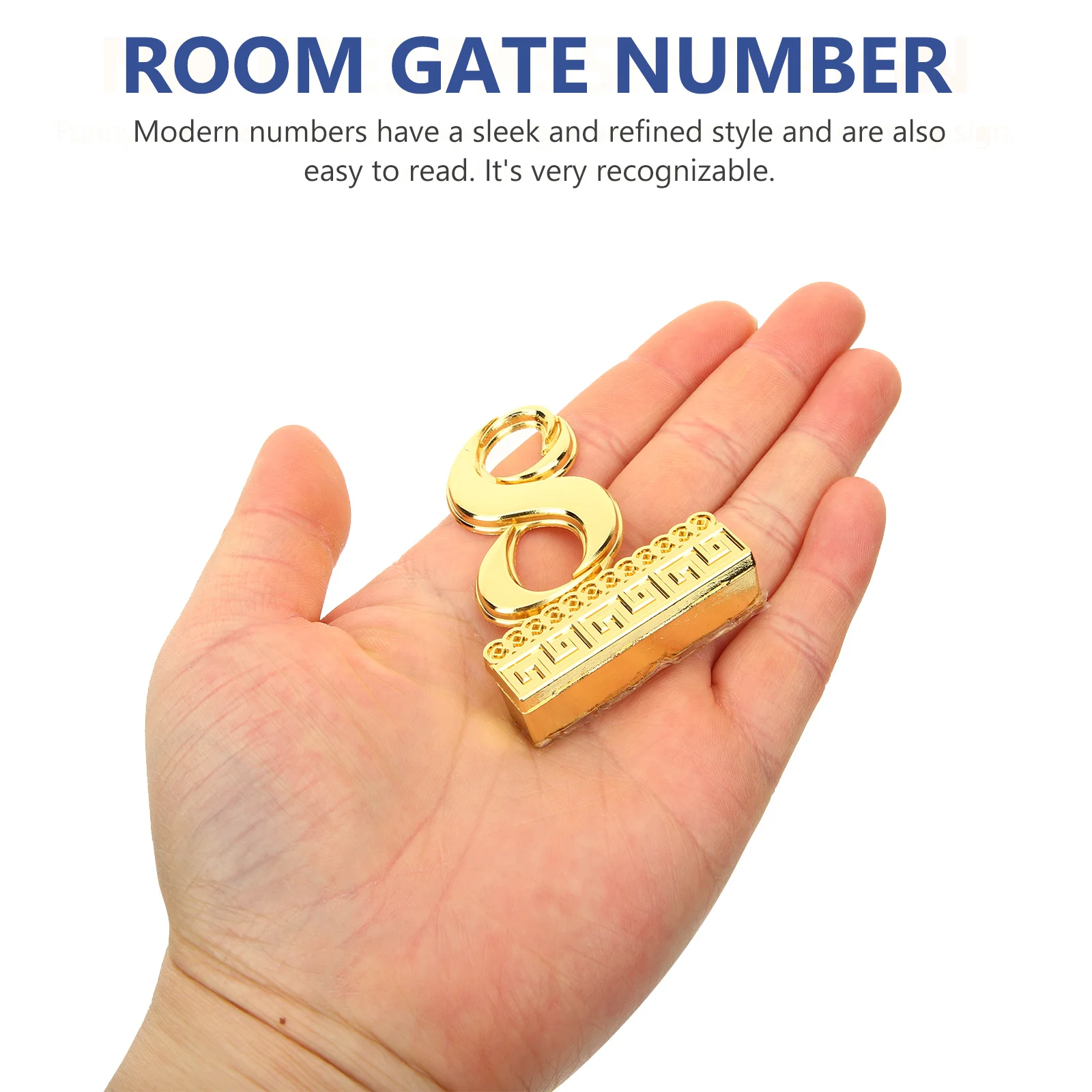 

5Pcs Metal Door Numbers Self-Adhesive House Number Signs for Mailbox Room Address Number Modern Style Door House Numbers