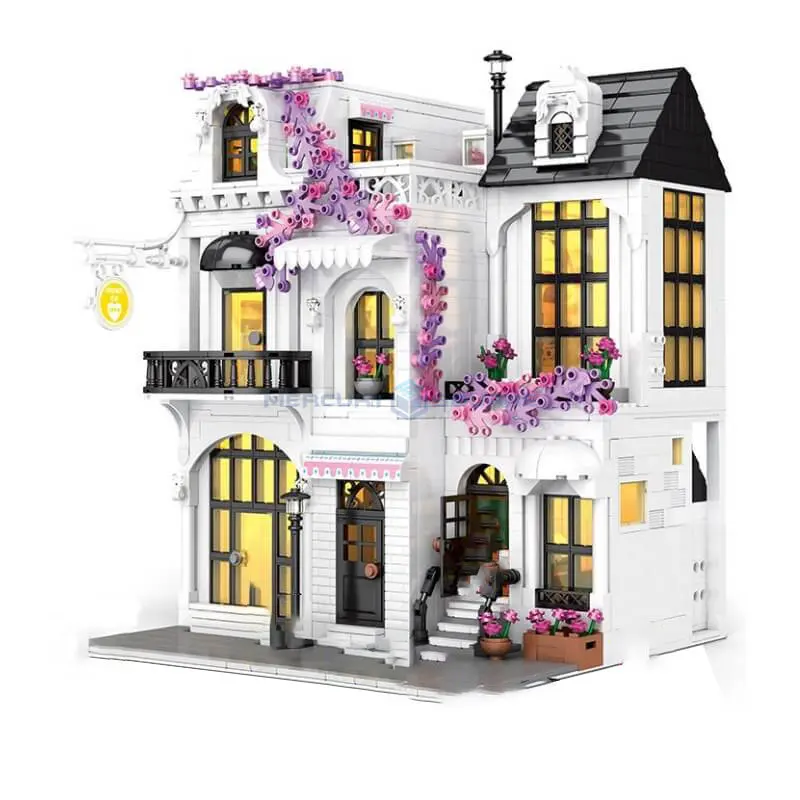 

Europe Garden Street Series MOC 86013 Classic Bungalow House Modular Architecture Model Building Blocks Brick Set Toy Gift Kids