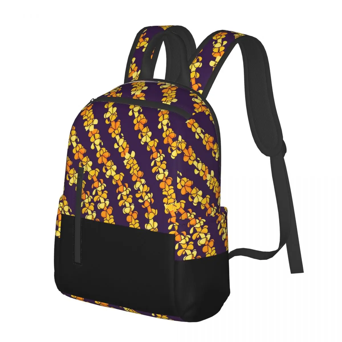 Puakenikeni Single Leis On Turquoise (2) Student Backpack School Bag Hiking Travel Daypack for Boys Girls Bookbag Shoulder Bags