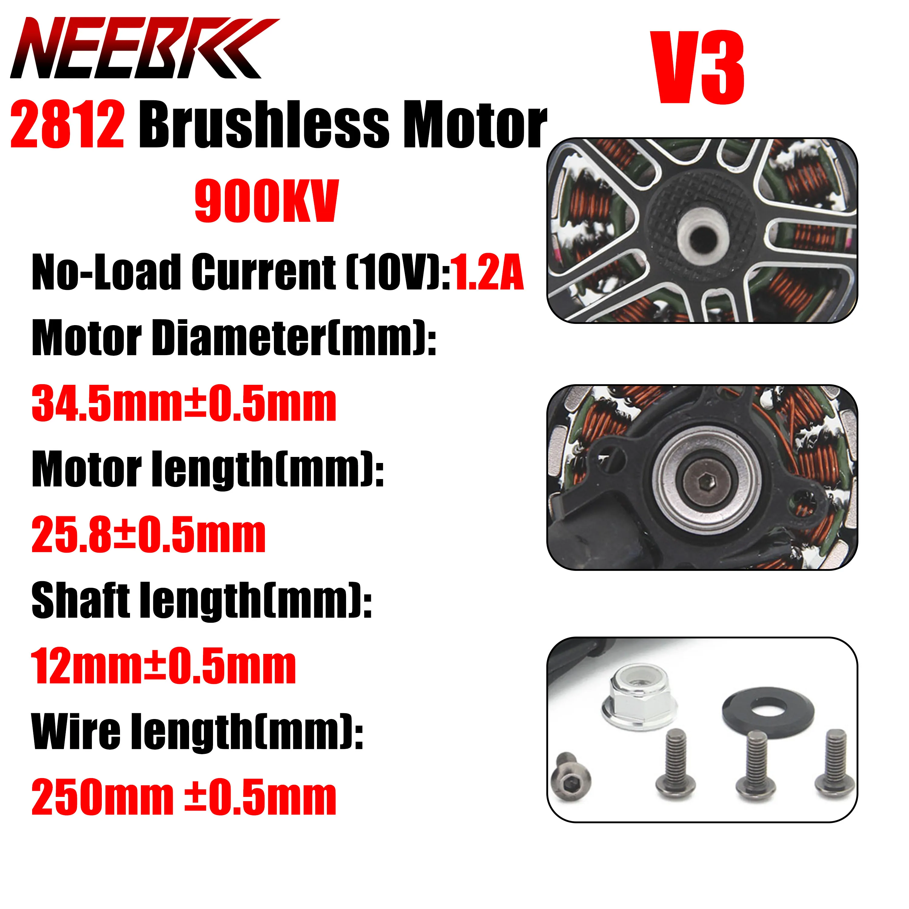 

4pcs 2812 900KV FPV Drone Brushless Motor for RC Racing Long Range Multirotor Quadcopter 9045 Prop Mark4 Frame ESC DIY Toy Part