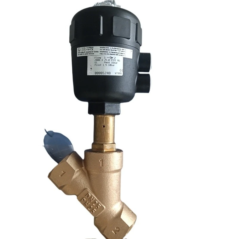 For 2000 A pneumatic angle seat valve G1 inch * 2/2, DN25, gun copper 00001248