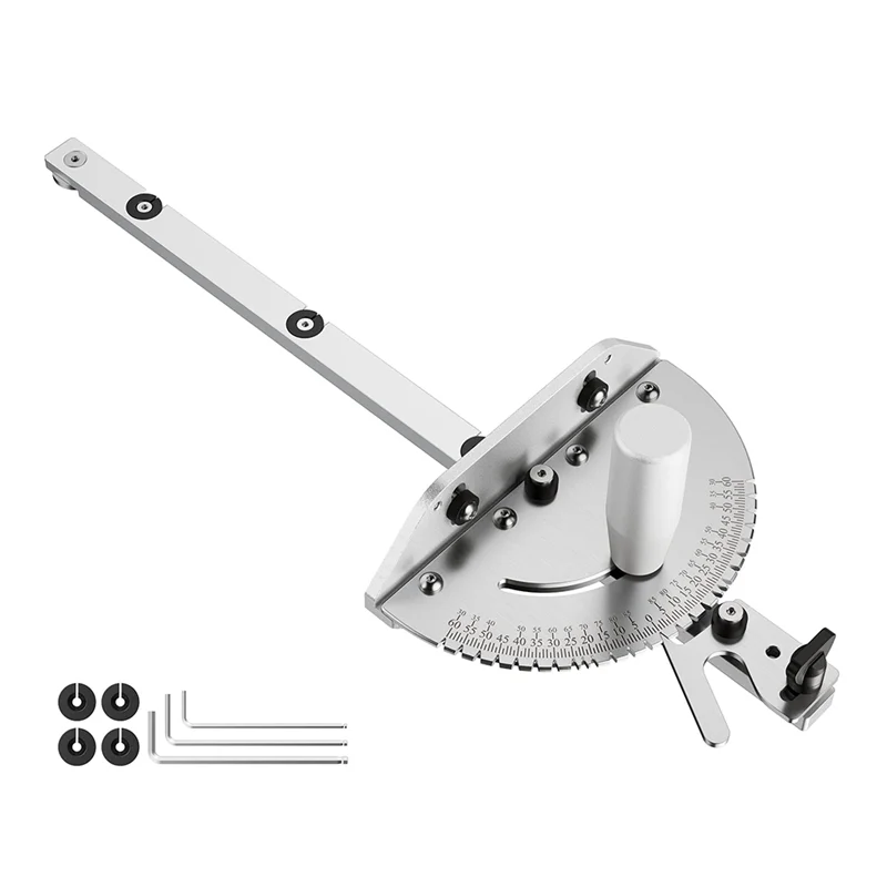 

【NEW】Precision Miter Gauge, Table Saw Miter Gauge With 120 Angled Ends And A Repetitive Cut Flip Stop For Table Saw
