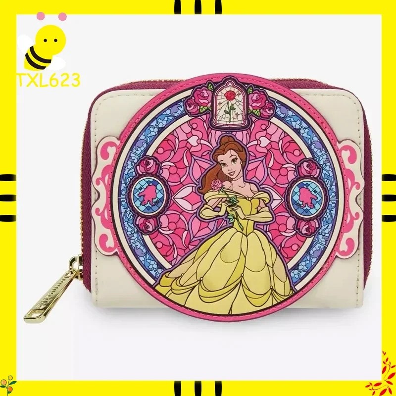 

Beauty and the Beast Stained Glass Wallet Princess Portrait Card Holder Gift