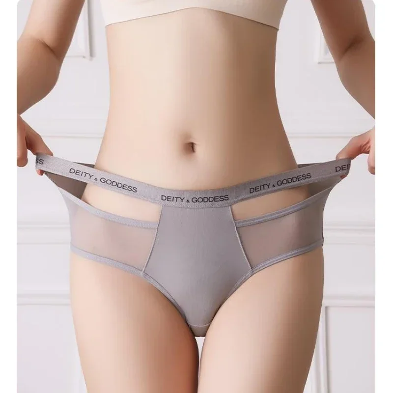 3 piezas de ropa interior de mujer, bragas de algodón, bragas sexis, calzoncillos femeninos, bragas íntimas de Color sólido, lencería de mujer