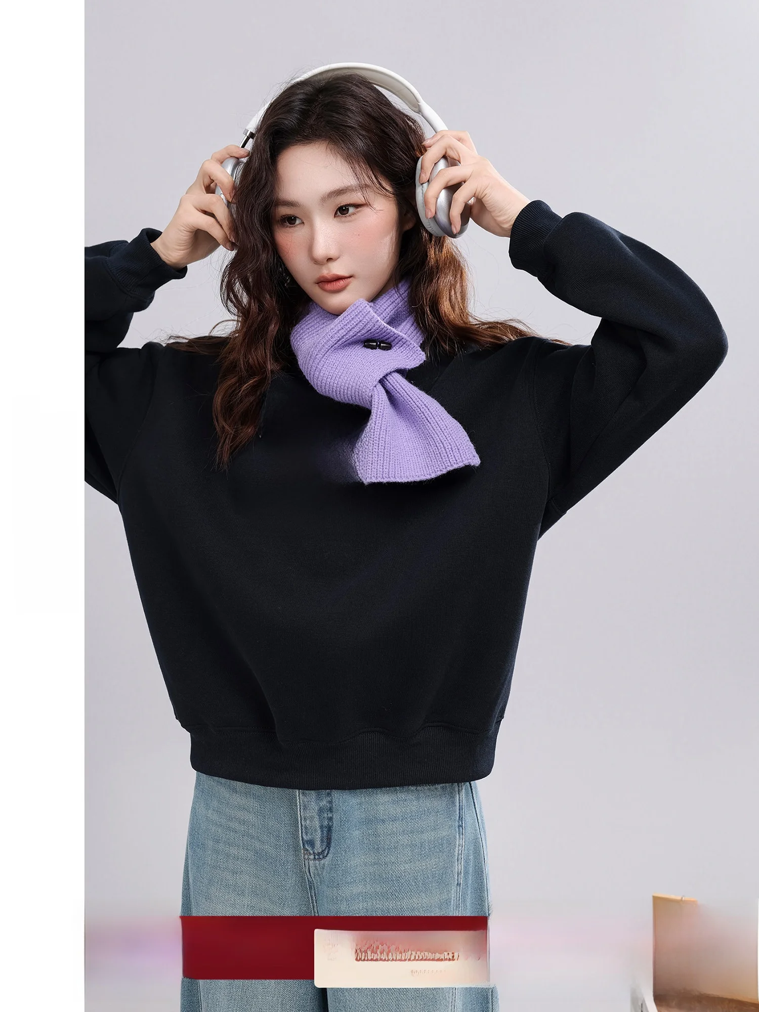 

Bla Soft Conology 2025 Winter New Loose round Ne Fce Women's Sweatirt Printed Comfortable Korean Sle Long Sve
