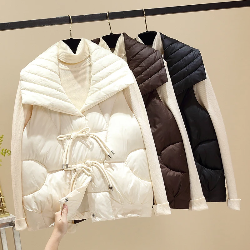 

2025 Autumn Winter Fashion Outerwear Women's Solid Color Casual Cotton Coat Simple Style Commuter Versatile Vest Jacket