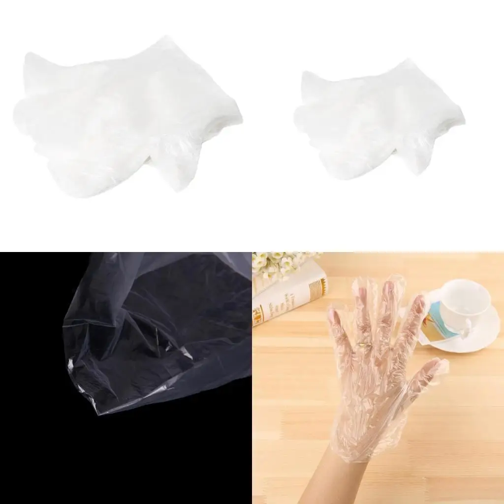 

100 шт. прозрачные одноразовые перчатки для приготовления пищи, чистки кухни, инструменты для обработки пищевых продуктов, новое