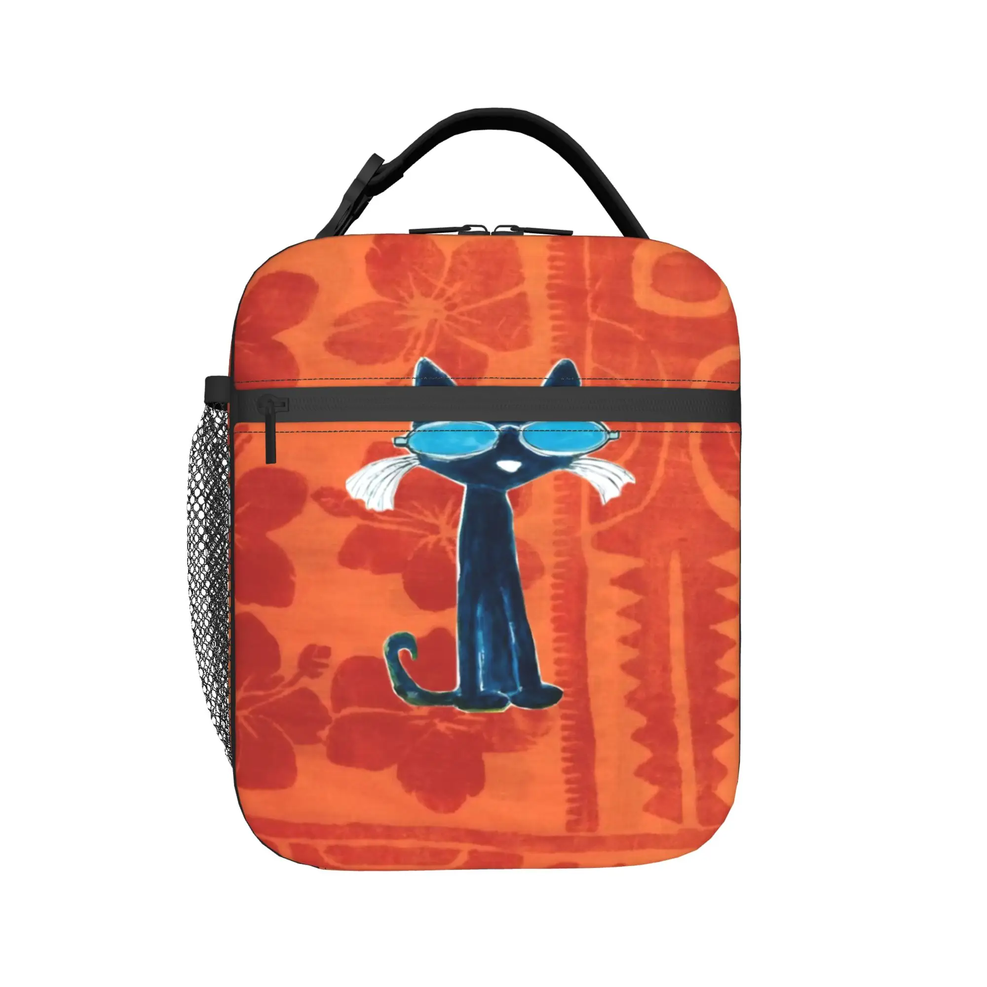 Pete The Cat Insulated Lunch Bags for Men Women  Food Container Reusable Cooler Thermal Lunch Boxes For Picnic