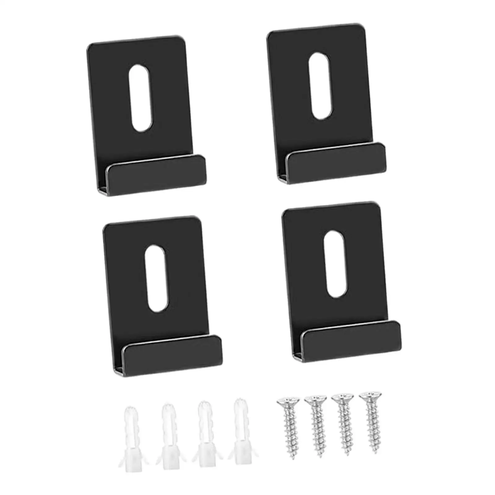 Wall Mounted Mirror Clips Stainless Steel Heavy Duty Frameless Mirror Retainer with Screws for Living Room Decoration
