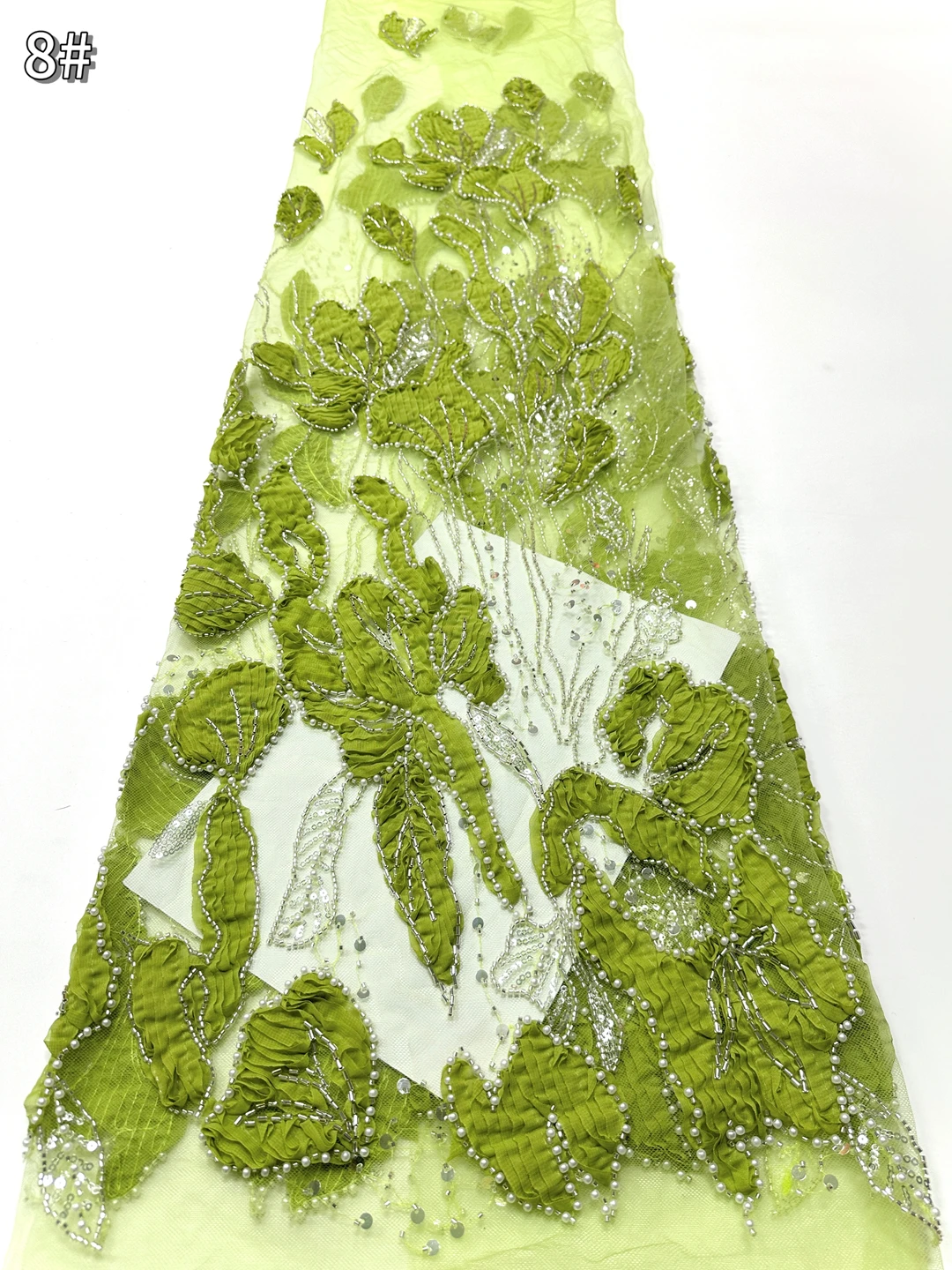 2026 lentejuelas nigerianas encaje de fiesta cuentas africanas tela de encaje de alta calidad 5 yardas tul francés africano encaje de red Material de boda