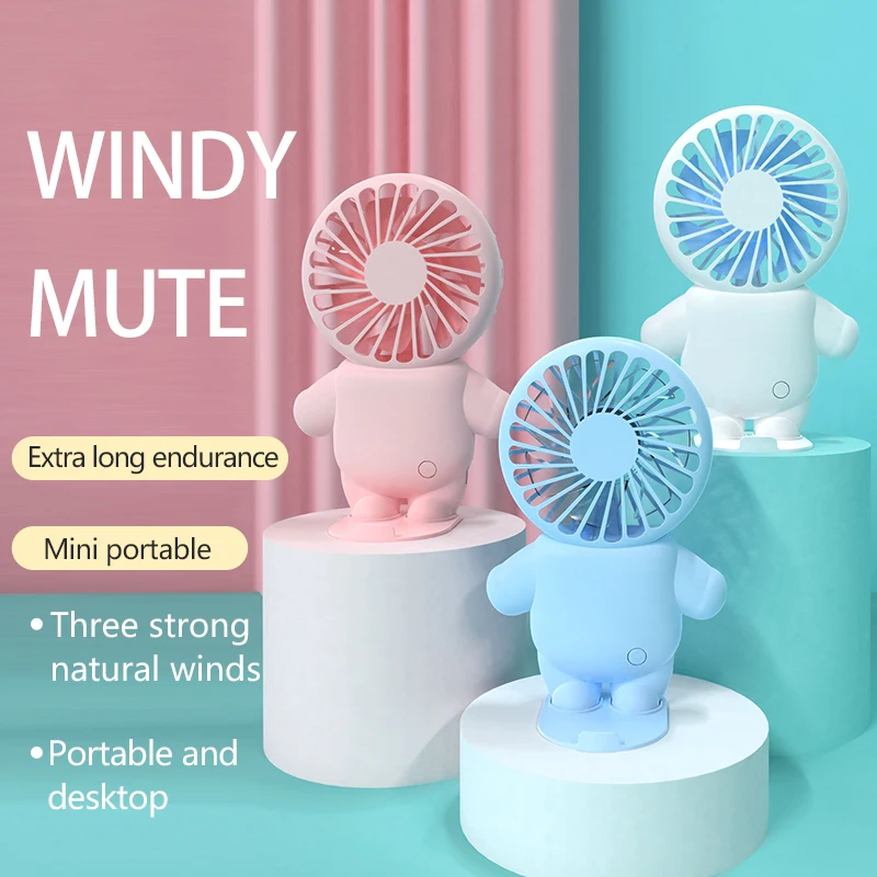 Mini Fan with High Wind Power, Portable Astronaut Handheld small Fan, USB Charging, 3-speed Wind Speed, Summer Cooling
