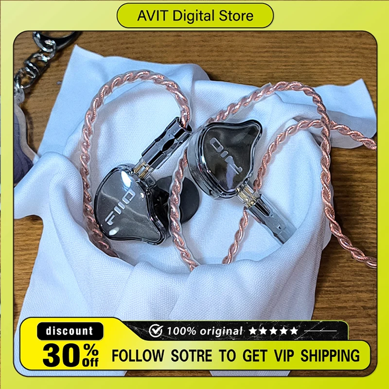 FiiO JD10 auriculares intrauditivos con cable 3,5mm/tipo C unidad de bobina móvil diafragma compuesto auriculares HiFi para juegos con micrófono regalos de música