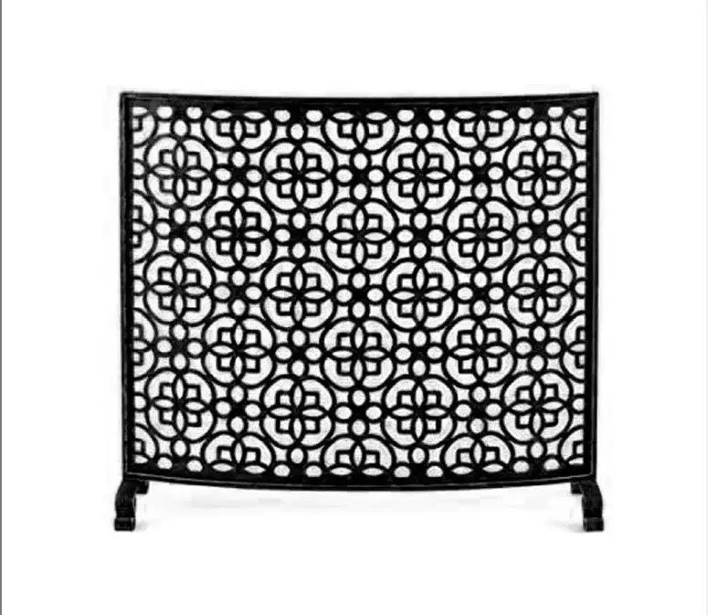 European-style metal hollow art decoration floor-to-ceiling fireplace partition screen household new product with mesh stove