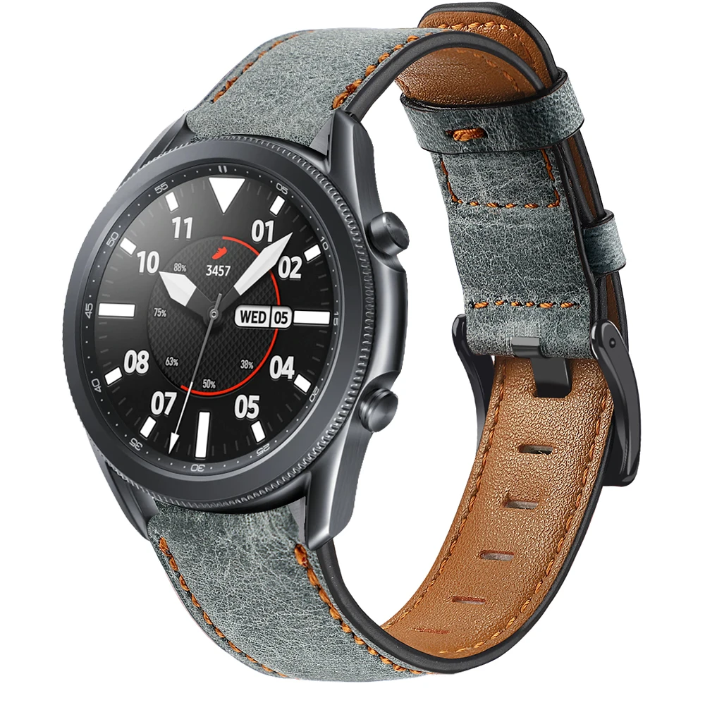 

Retro Leather Band For Samsung Galaxy watch 4/Classic/46mm/42/Active 2 40 44mm strap 20 22mm bracelet Huawei watch GT/2/2e/Pro/3