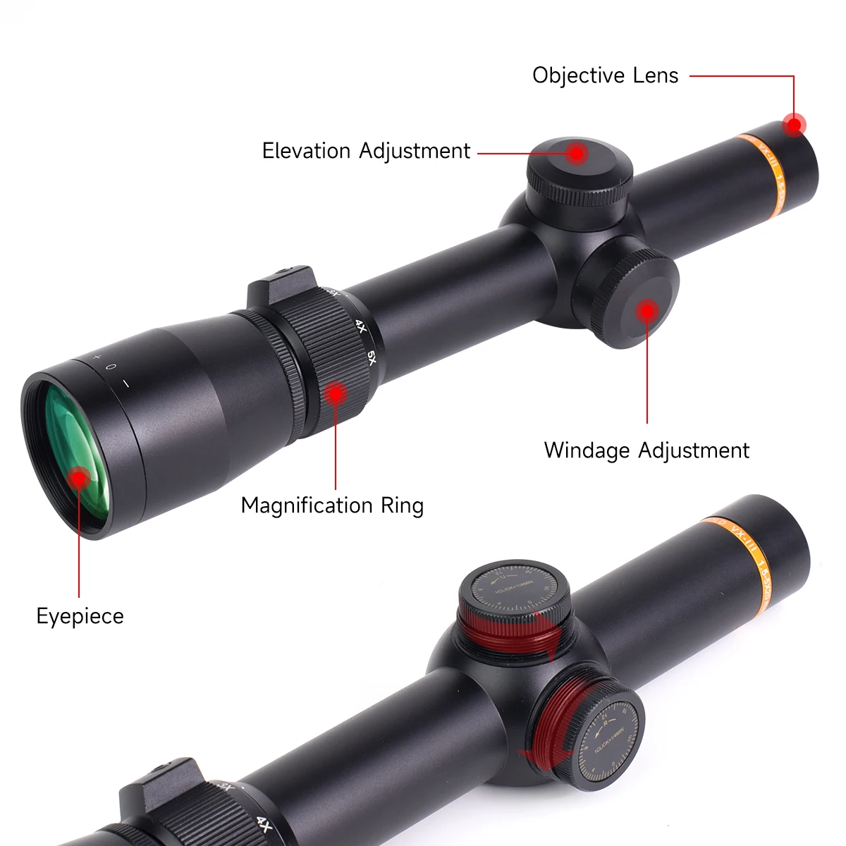 LEU**** Optics Tactical VX-3 Duplex Reticle 4.5-14X50 VX-2 3-9x40 SFP Rifle Scope Professional Optical Compact Scope for Hunting