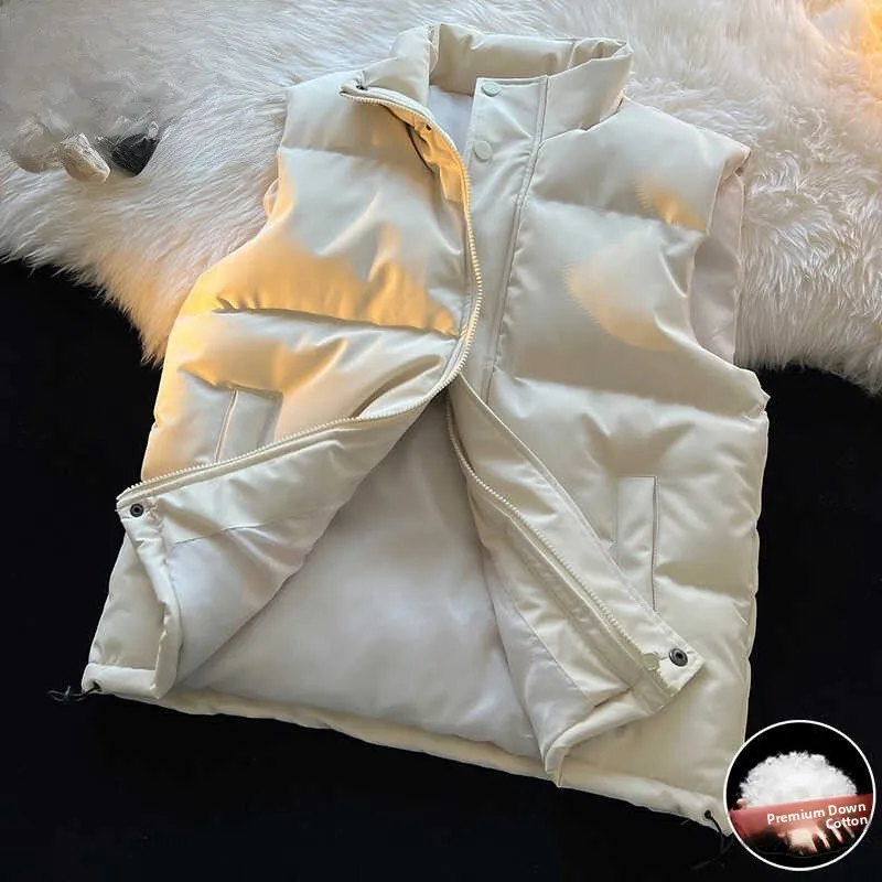 

Thiened down Cotton Vest Men's Warmth Couple's Cotton Jaet Outerwear Faionable Autumn Winter Clothing LIKE Brand