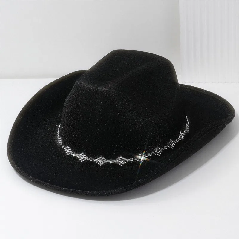A sweet and cool engagement party fashion hat with pink top diamond-shaped