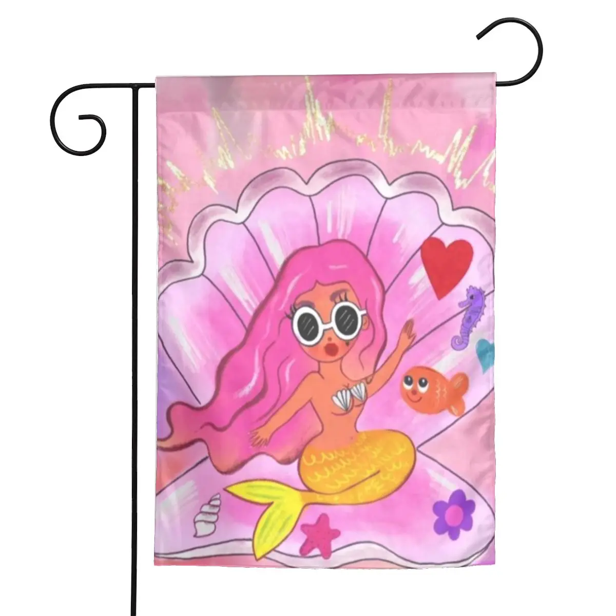 Custom Mermaid Bichota Season Karol G Garden Flag Double Sided Outside Yard Flags 12x18 Inch for Outdoor Decoration