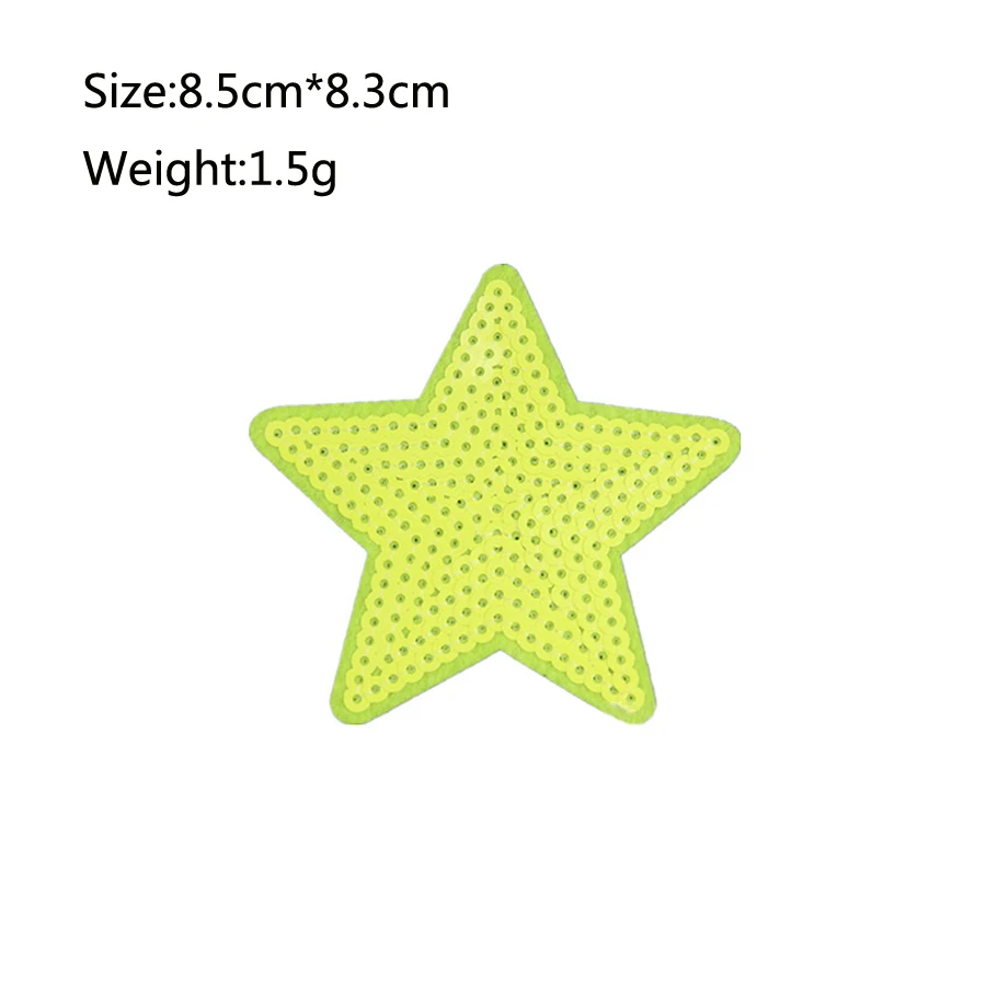 1X Sequin Star Patches For Clothing Thermoadhesive Iron On Patch T-Shirt DIY Sewing Clothes Applique Badges Stickers Accessories