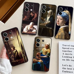 Johannes Vermeer Redmi Note 12 9 10 11 13 Pro Plus 9S 10S 11S 12S 커버, Redmi 12 10C 12C 13C 용 케이스