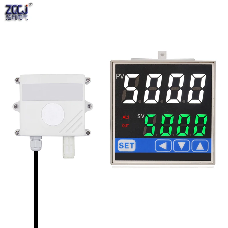 Controlador do Co2 para o Baixo e o Controle de Alta Temperatura Detector de Gás Monitor do Dióxido de Carbono com Saída do Relé do Alarme 05000ppm
