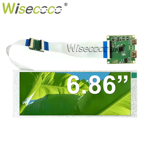Stretched Bar Display 6.86 Inch 1280x480 Bar Type Wide Screen MIPI Port USB-C Controller Board For Aida 64 Laptops Raspberry Pi