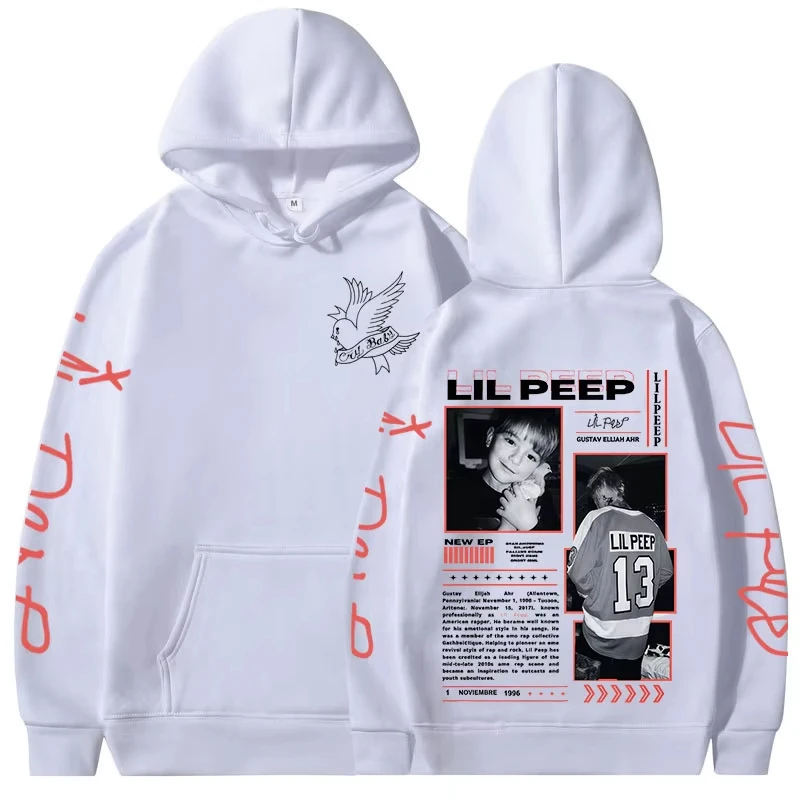 

Худи Lil Peep Crybaby Hellboy: Модные ретро-толстовки в стиле хип-хоп, мужская одежда, оверсайз, с длинными рукавами, флисовые пуловеры