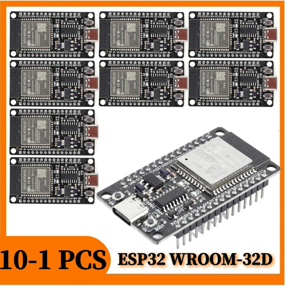 10-1PCS ESP32 Development Board WiFi+Bluetooth-compatible IOT Development Board Ultra-Low Power Consumption for Smart Home